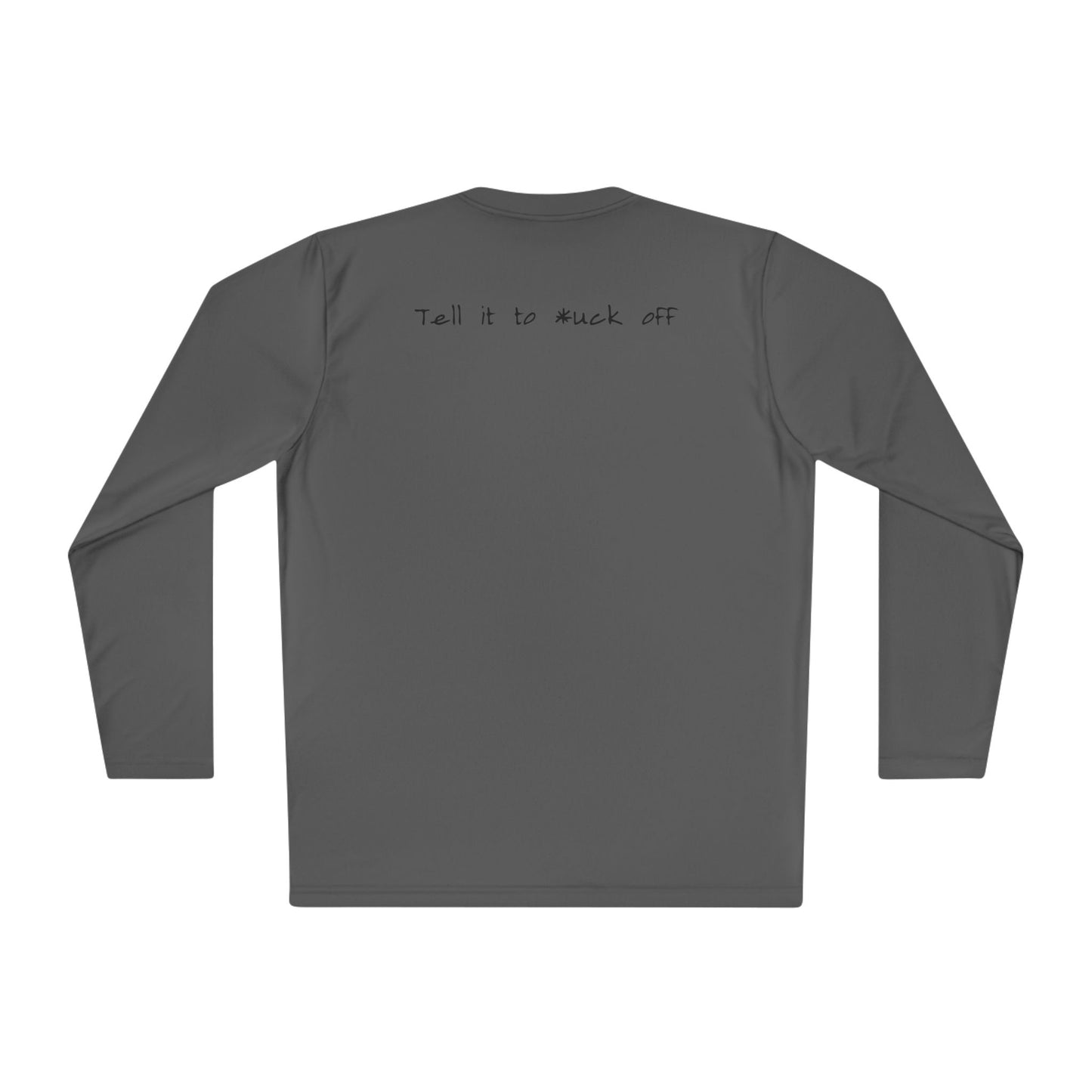 anxiety long sleeve tee tell it to fuck off back side