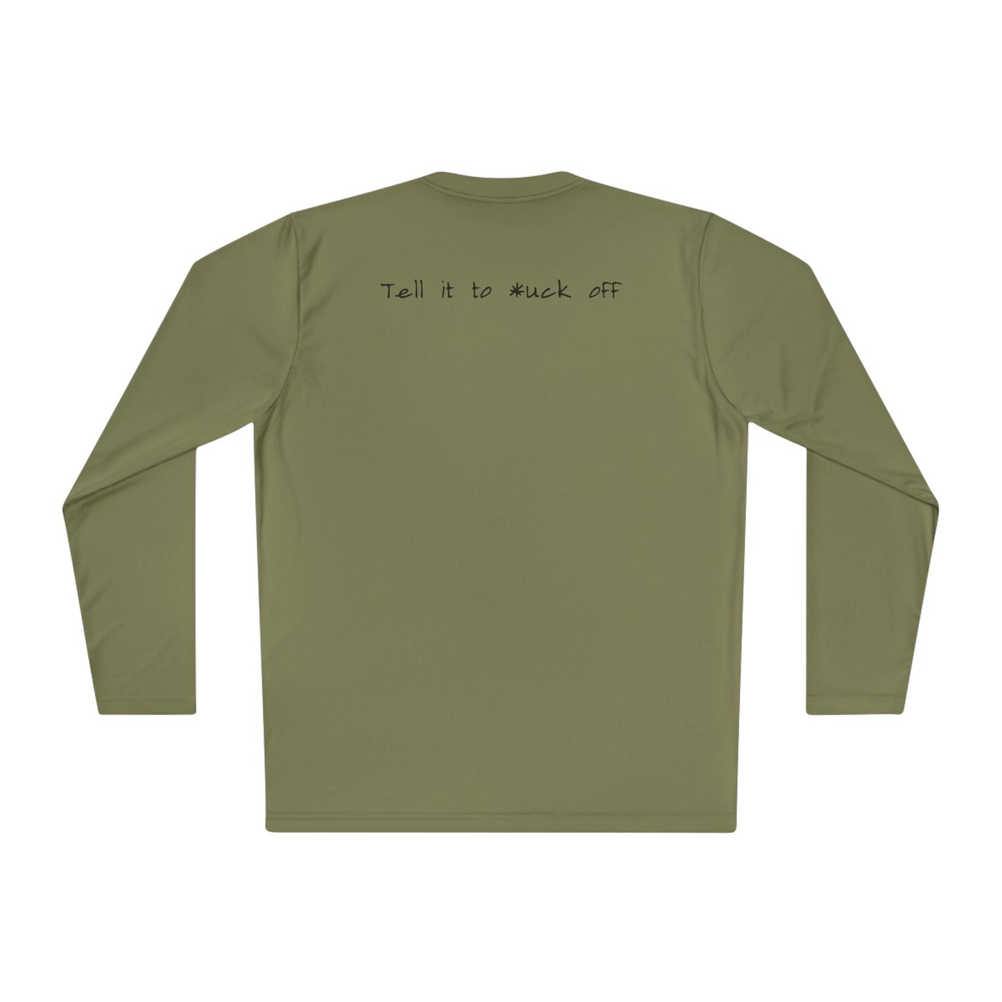 anxiety long sleeve tee tell it to fuck off back side