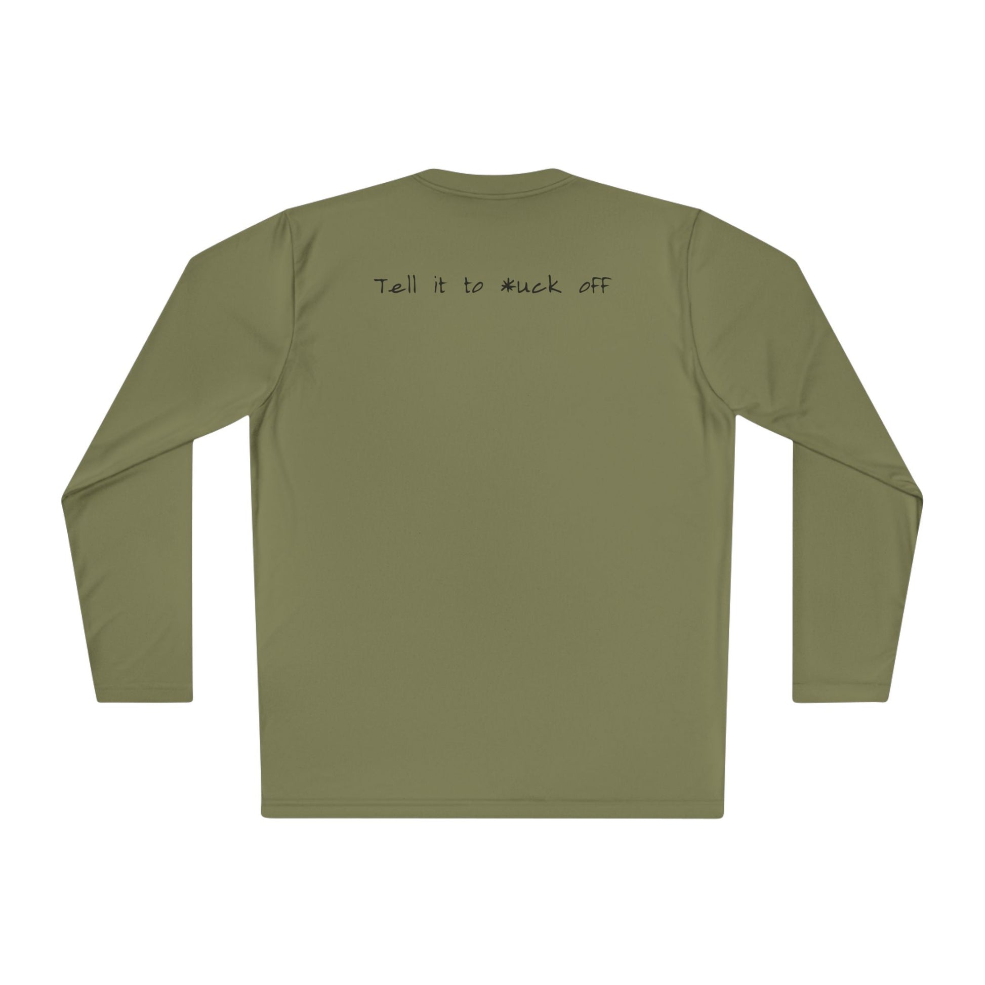 anxiety long sleeve tee tell it to fuck off back side