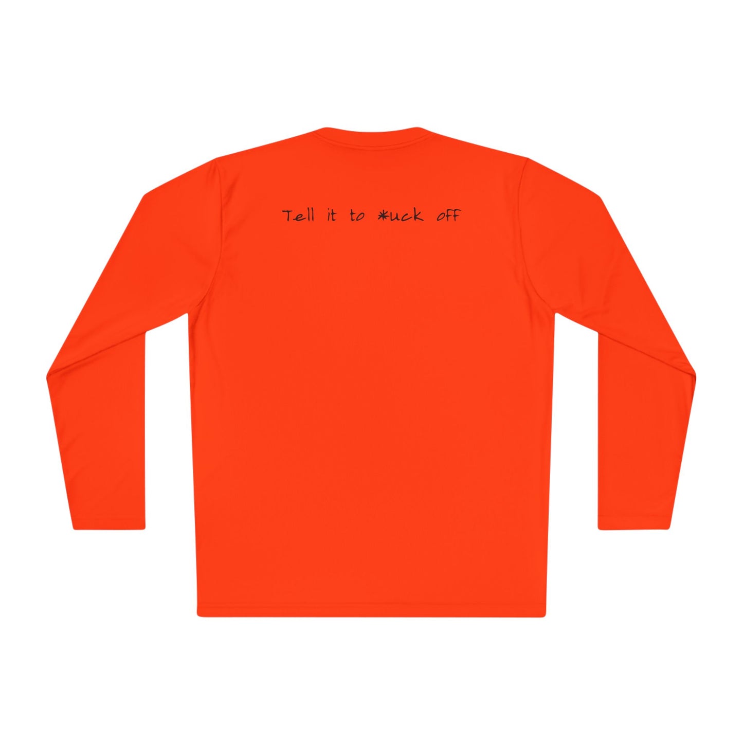 anxiety long sleeve tee tell it to fuck off back side
